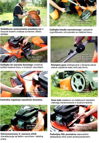 OLEO MAC GV 44 TK KOSIARKA SPALINOWA DO TRAWY Z NAPĘDEM PREMIUM 66109074E5 - OFICJALNY DYSTRYBUTOR - AUTORYZOWANY DEALER OLEO-MAC zdjęcie 3