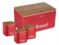 CHLEBAK STALOWY + 3 POJEMNIKI KINGHOFF KH-1085