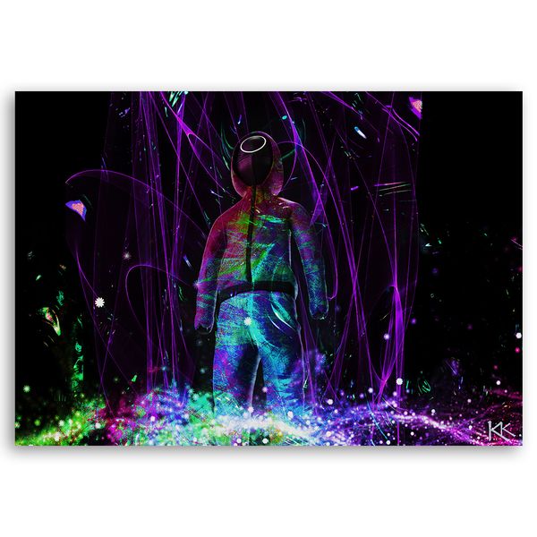 Obraz na płótnie, Neon gracz 120x80 120x80 zdjęcie 3