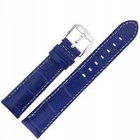 Pasek Airacobra GMT Skóra (V.1.37.0) 19 mm - Niebieski croco z białym p. bł