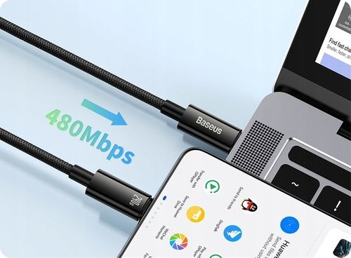 BASEUS MOCNY KABEL USB-C SZYBKIE ŁADOWANIE PRZEWÓD TYP-C 240W PD 3.1 QC 1M na Arena.pl
