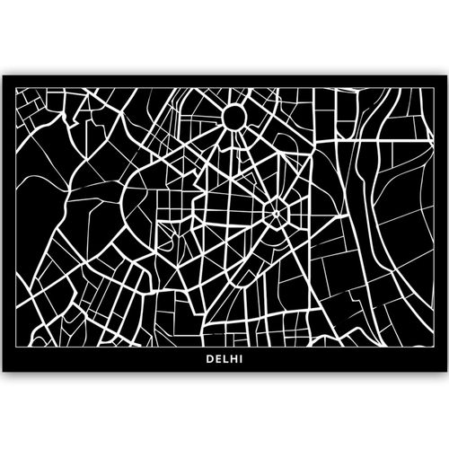 Deco Panel, Plan miasta Delhi 120x80 na Arena.pl