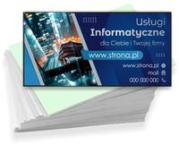 Wizytówki firmowe Foliowane 1000szt wiele wzorów usługi informatyczne