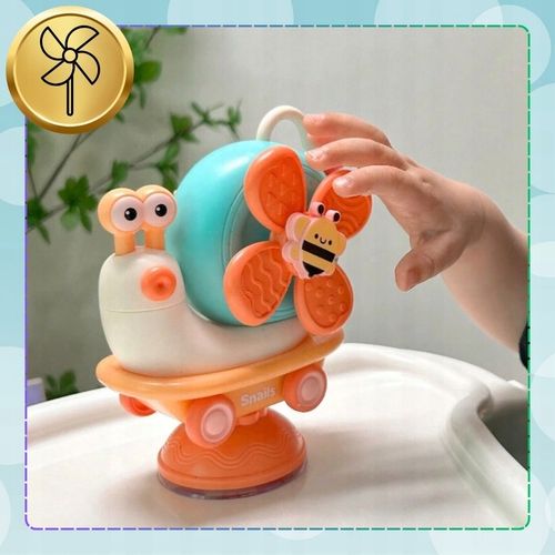 ŚLIMAK JEŻDZĄCY SENSORYCZNY DLA DZIECI ZABAWKA SPINNER DO KĄPIELI WIATRAK na Arena.pl