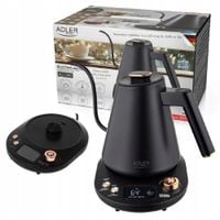 Czajnik Elektryczny Długa Wylewka Metalowy Adler Ad1349 900W 1L Czarny