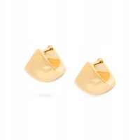 Kolczyki pozłacane ANIA KRUK złote zaokrąglone trójkąty vintage srebro 925