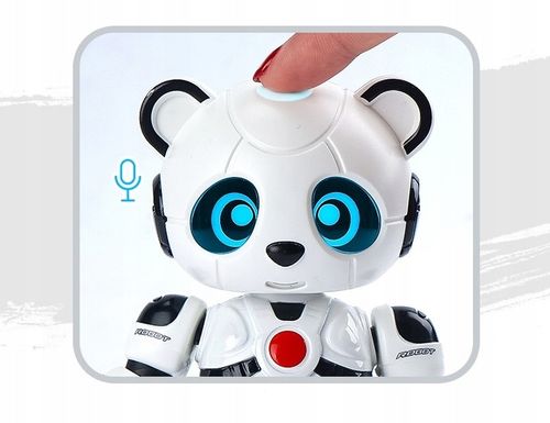 INTERAKTYWNY ROBOT PANDA MÓWI POWTARZA GRA ŚWIECI ZABAWKA DLA DZIECI na Arena.pl