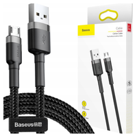 kabel usb do micro usb baseus cafule 2a 3m (czarno-szary)