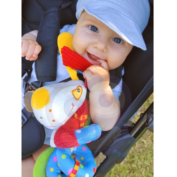 WOOPIE BABY Miękka Zawieszka Spirala do Wózka Łóżeczka Piesek Edukacyjna zdjęcie 13