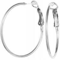 Duże Kółka Kolczyki Srebrne Koła 6 cm Grube Lekkie Zawsze Modne Colibra