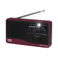 Radio Eltra Asia czarne FM LW zasilanie bateryjne antena teleskopowa