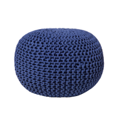 Puf 50 x 35 cm ciemnoniebieski CONRAD