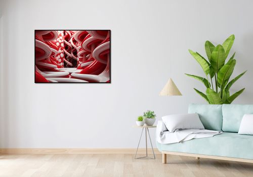 Plakat 100x70cm Czerwone Wiry na Arena.pl