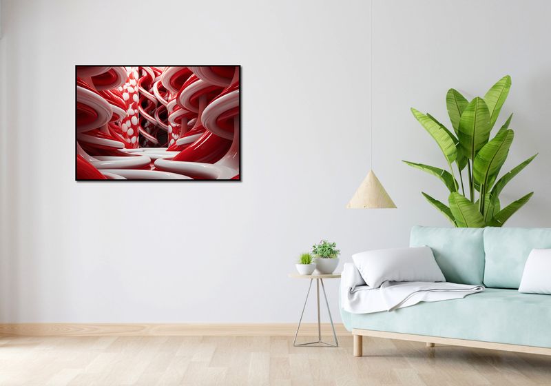 Plakat 100x70cm Czerwone Wiry zdjęcie 4