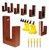 Drewniane Wieszaki na Kurtki Lakierowane Braz na Sciane Drewniany Hak Dab