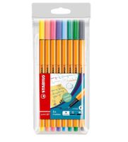 CIENKOPISY POINT 88 PASTEL STABILO 8 KOLORÓW ETUI 4006381493499