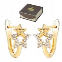 Złote Kolczyki Dla Dziecka Dziewczynki Gwiazdy Stal Chirurgiczna Szlachetna