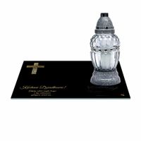 SZKLANA PODSTAWKA POD ZNICZE 30x20cm 508a Dziadkowie