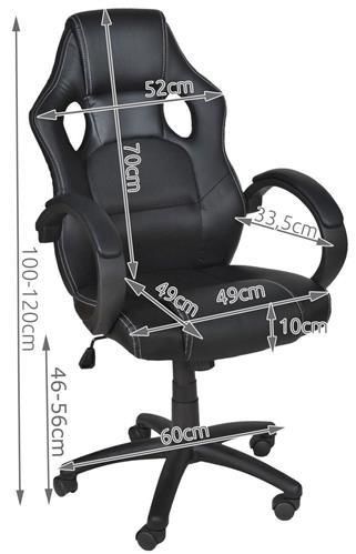 Fotel biurowy sportowy basic - czarny na Arena.pl