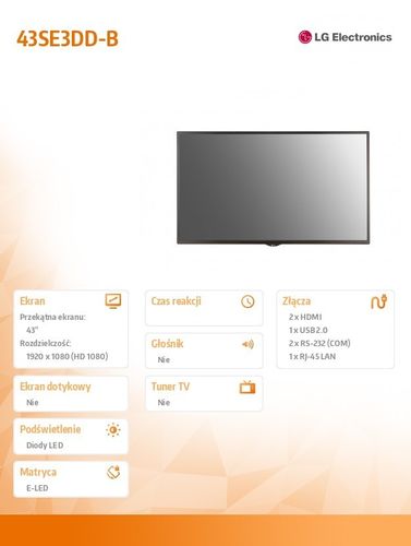 LG Electronics 43'' 43SE3DD-B na Arena.pl
