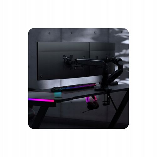 UCHWYT na 2 MONITORY TV LED LCD Biurkowy OBROTOWY 360° uniwersalny 15"- 27" na Arena.pl