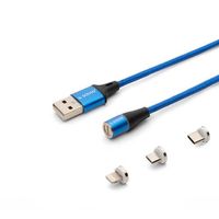Kabel magnetyczny USB C, Micro i Lightning, 1m