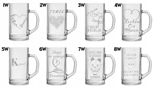 Duży kufel do piwa na prezent z grawerem 640ml logo tekst urodziny na Arena.pl
