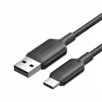 Kabel Vention USB 2.0 A-USB-C 1m Szybkie Ładowanie Czarny