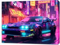 Obraz 90x70cm Nocny Rajd w Neo-Tokio