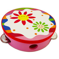 tamburyn rozowy kwiatki