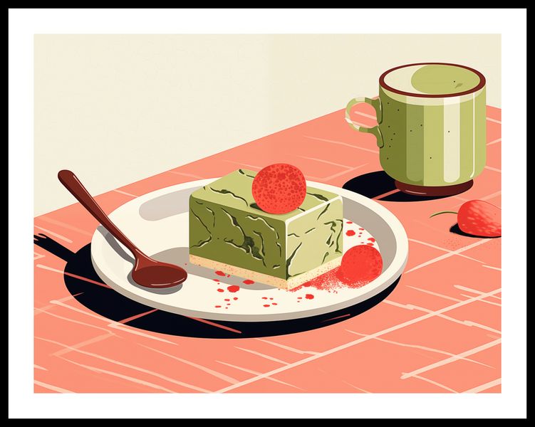Plakat 65x50cm Deser Matcha zdjęcie 3