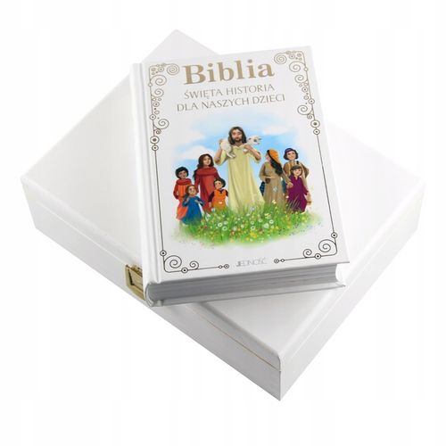 BIBLIA NA KOMUNIĘ PAMIĄTKA PIERWSZEJ KOMUNII ŚWIĘTEJ PREZENT NA KOMUNIĘ na Arena.pl