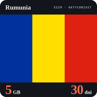 Karta eSIM Internet Rumunia 5 GB na 30 dni - bez rejestracji