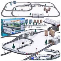 Kolejka elektryczna OGROMNY TOR MOST TUNEL 914cm Pociąg na baterie XXL