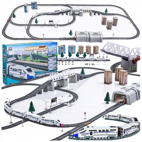 Kolejka elektryczna OGROMNY TOR MOST TUNEL 914cm Pociąg na baterie XXL na Arena.pl