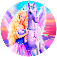 Opłatek na tort Barbie