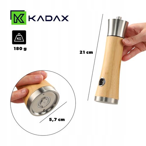 Młynek Do Pieprzu I Soli Przypraw Ręczny Drewniany na Arena.pl