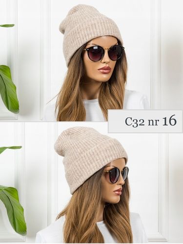 CZAPKA DAMSKA Zimowa Beanie czarna CIEPŁA Wywijana POLSKA z wełną KOLORY na Arena.pl