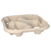 holder na cztery kubki 47x224x224mm brazowy 110szt papstar