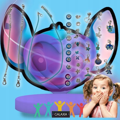 ZESTAW DO ROBIENIA BRANSOLETEK NASZYJNIKÓW Do Biżuterii STITCH LILO i STICH na Arena.pl