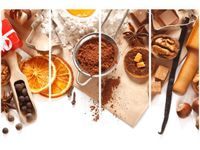 120CM 80 OBRAZ 4 ELEM DOMOWE CIASTECZKA ŚCIENNY