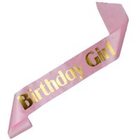 Jasnoróżowa szarfa Birthday Girl