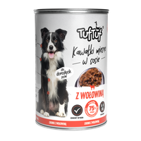 TUF TUF puszka kawałki mięsne z wołowiną dla psa 415g