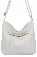 Herisson - torebka worek zamek skóra ekologiczna biały 1052L2087