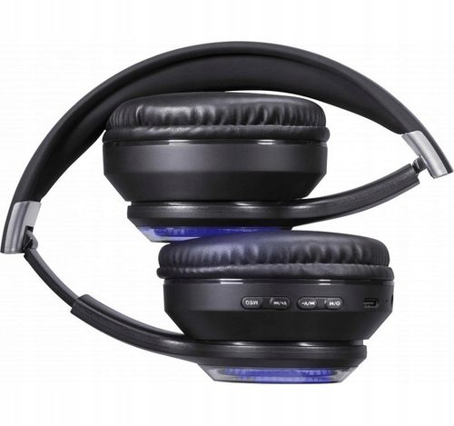 Słuchawki Bezprzewodowe Nauszne z Odpinanym Mikrofonem Bluetooth 5.3 LED SD na Arena.pl