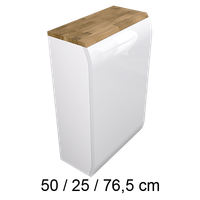 Szafka łazienkowa podwieszana z półkami 50/25/76,5 cm