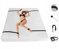 KAJDANKI NA RECE I NOGI Z PASAMI DO ŁÓŻKA BDSM SEX