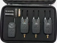 ZESTAW CENTRALKA+ SYGNALIZATOR WĘDKARSKIE KARPIOWE+ SNAG BARY LED+ ETUI 3+1