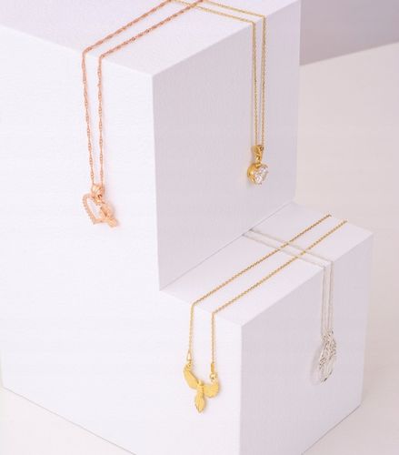 Naszyjnik Srebrny Serce Dziewczynka z Koniem Złoty Koń Cyrkonie SREBRO 925 na Arena.pl