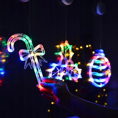 ZESTAW 3 X ŚWIECĄCE Dekoracje OZDOBY LAMPKI ŚWIĄTECZNE OZDOBY NA OKNO HDL na Arena.pl